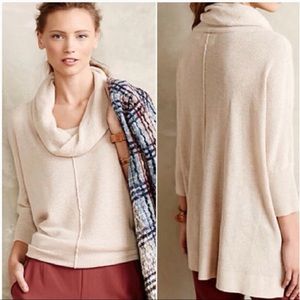 Anthropologie Field Flower Cowl Neck Sweater Sz M